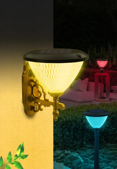 Tuya LED pequena luz solar 8W mudança de cor externa do anoitecer ao amanhecer RGB Bluetooth projetores inteligentes