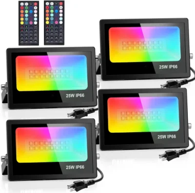 Projetor de mudança de cor RGB de controle sem fio Smart WiFi LED Holofote